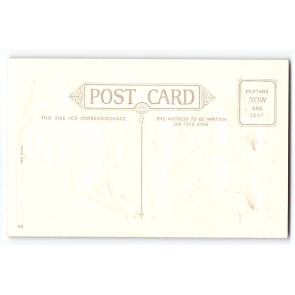 Vintage Santa Claus Christmas Postcard A Merry Christmas Holiday Embossed - Picture 2 of 2